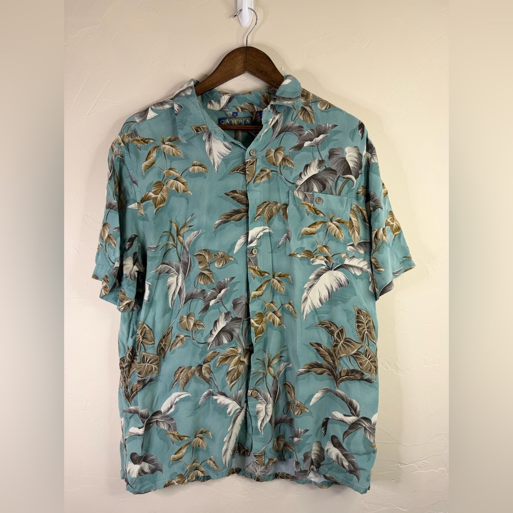 Vintage campus men’s Hawaiian  Short-Sleeve Shirt